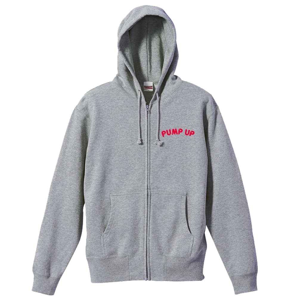 PUMP UP 筋トレ 筋肉 ワークアウト | AW スポーツ | ジップパーカー 裏