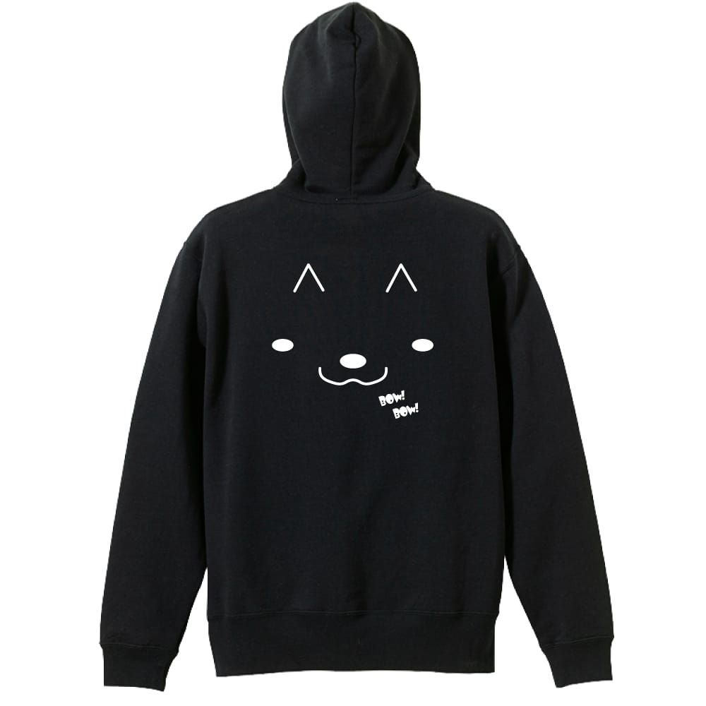 犬 おもしろパーカー ジップパーカー 裏パイル AW-OMO0111-ZP
