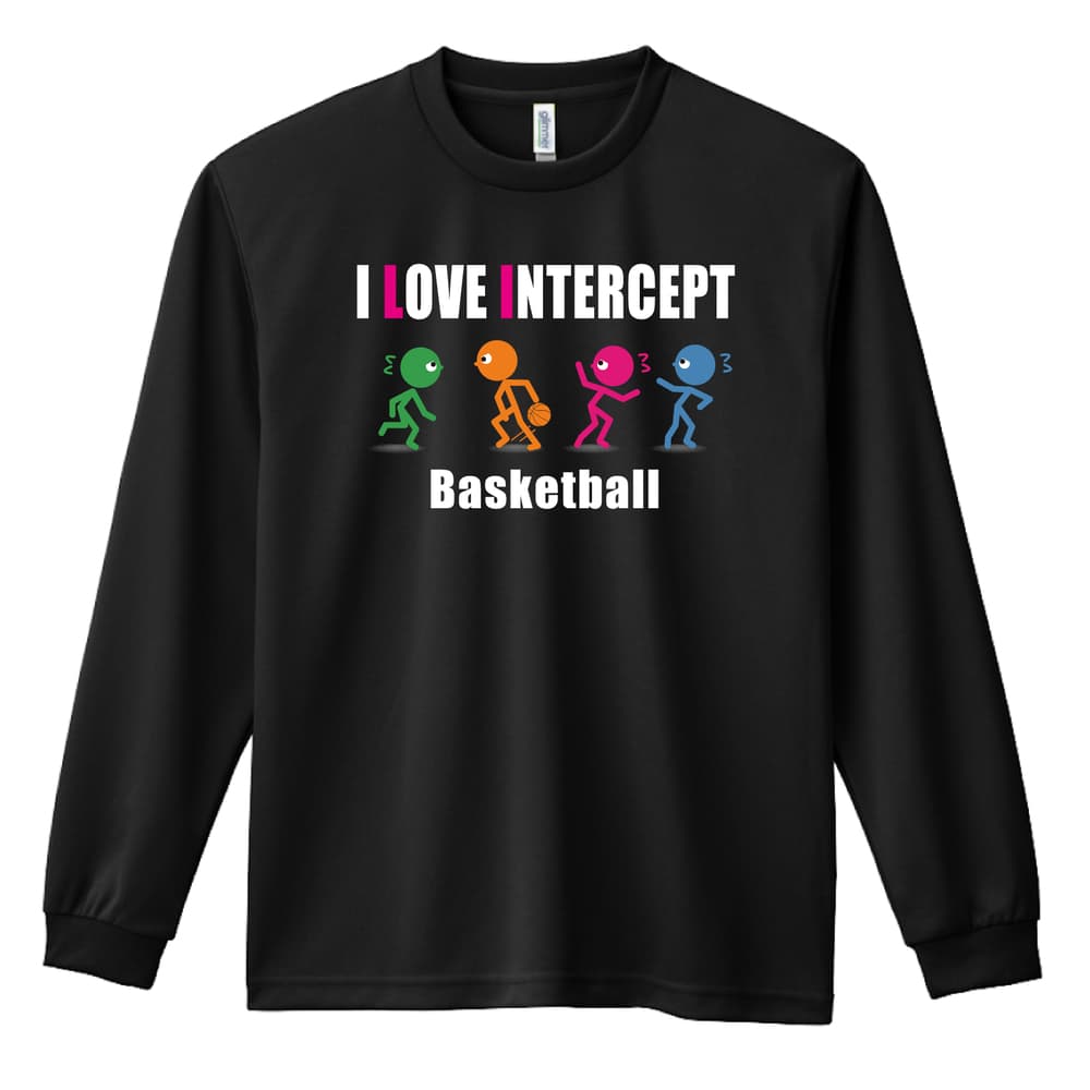 I LOVE INTERCEPT バスケットボール ロングTシャツ ドライ 練習着 AW