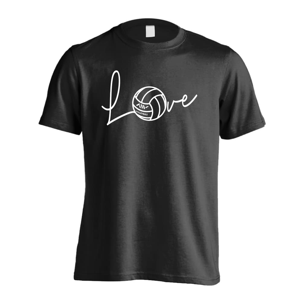 Love バレーボールロゴ バレーボールTシャツ 半袖プレミアムドライ