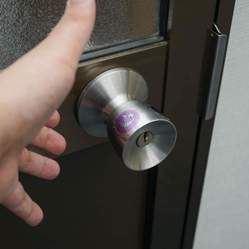ドアノブウイルスステッカー A4 透明タイプ DOOR-KNOB-STICKER