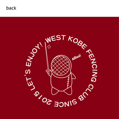 西神戸フェンシングクラブ半袖ドライアスレチックTシャツ WKFC0001-TS2-DRY-BGD