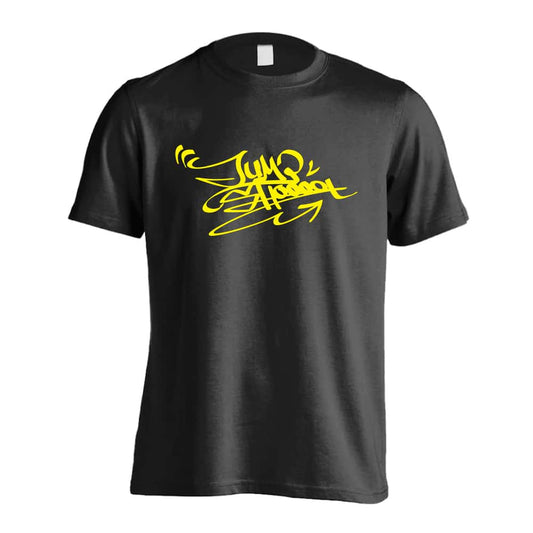 バスケットボール カリグラフィー JUMP SHOOOOT ロゴ 吸水速乾ドライTシャツ
