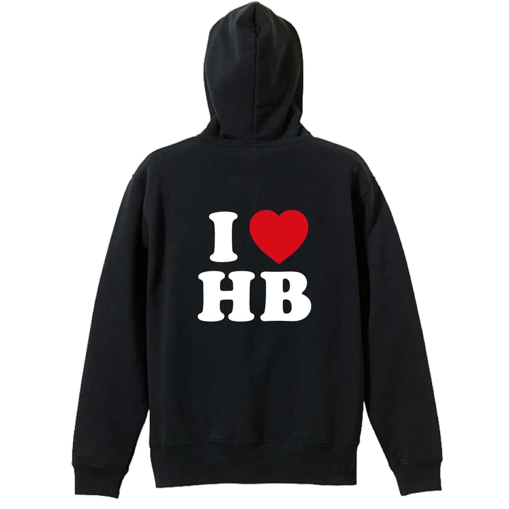 ハンドボール I LOVE HandBall 裏パイルジップパーカー