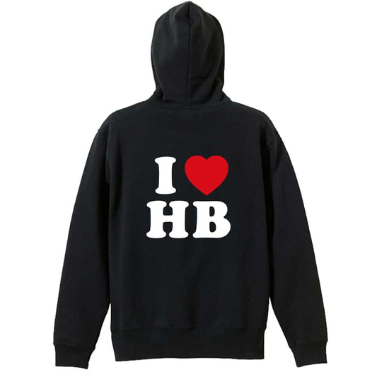 ハンドボール I LOVE HandBall 裏パイルジップパーカー