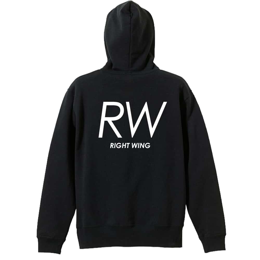 ハンドボール RW RIGHT WING シンプルポジションロゴ 裏パイルプルオーバーパーカー