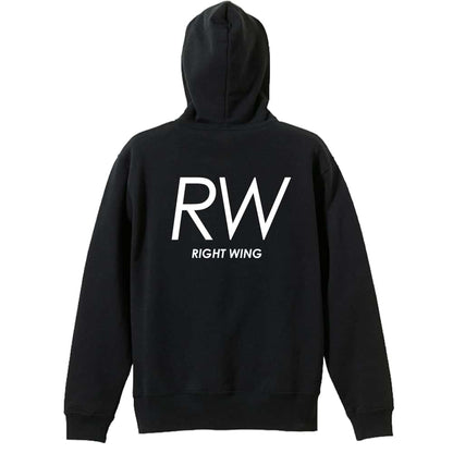 ハンドボール RW RIGHT WING シンプルポジションロゴ 裏パイルプルオーバーパーカー