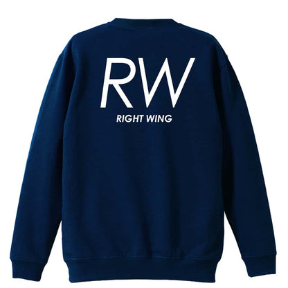 ハンドボール RW RIGHT WING シンプルポジションロゴ 裏パイルスウェットトレーナー