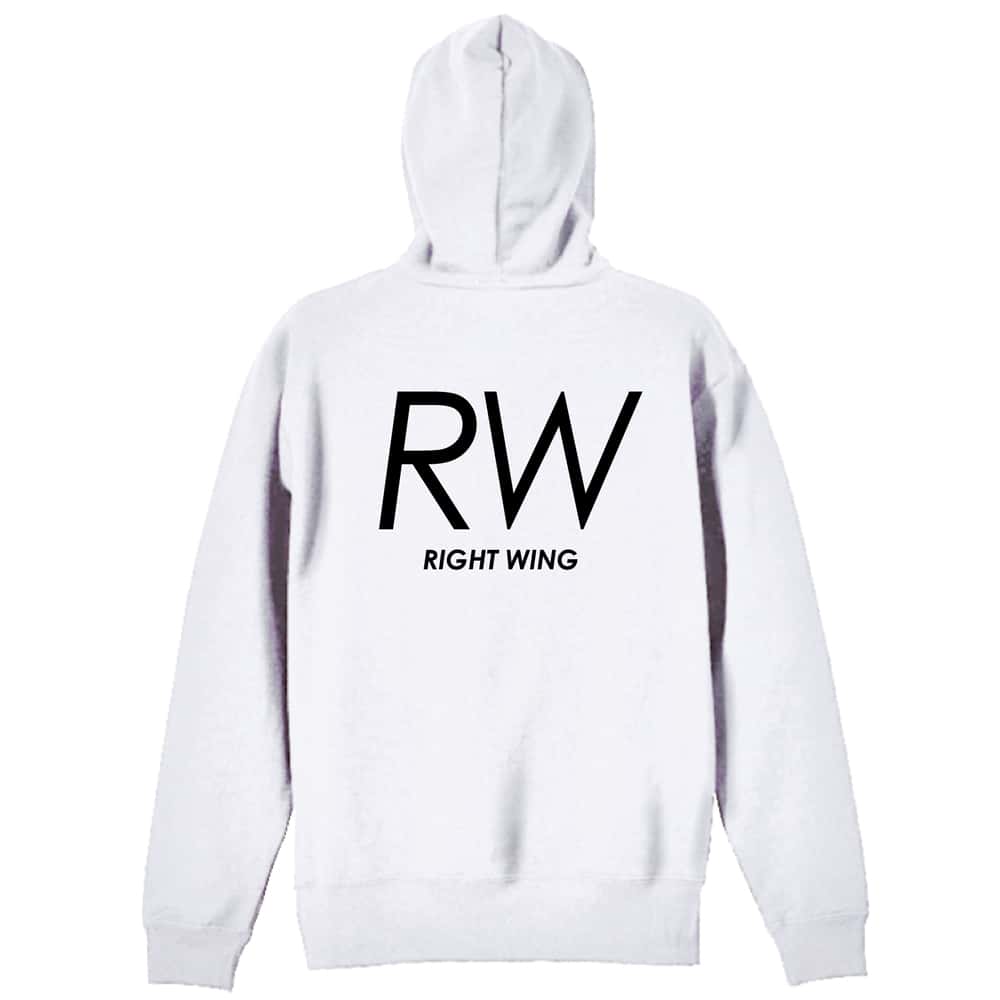 ハンドボール RW RIGHT WING シンプルポジションロゴ 裏パイルジップパーカー