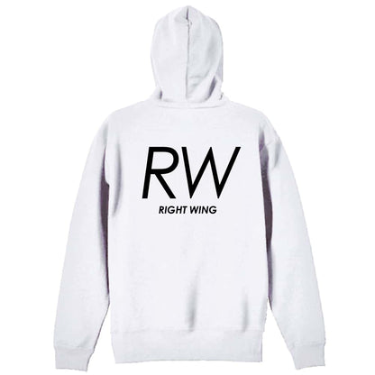 ハンドボール RW RIGHT WING シンプルポジションロゴ 裏パイルジップパーカー