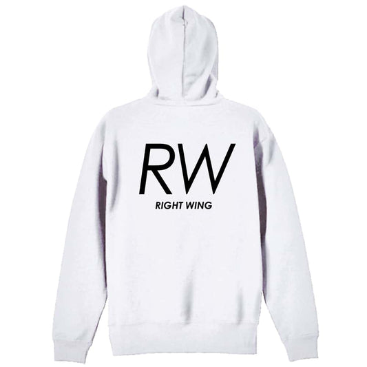 ハンドボール RW RIGHT WING シンプルポジションロゴ 裏パイルジップパーカー