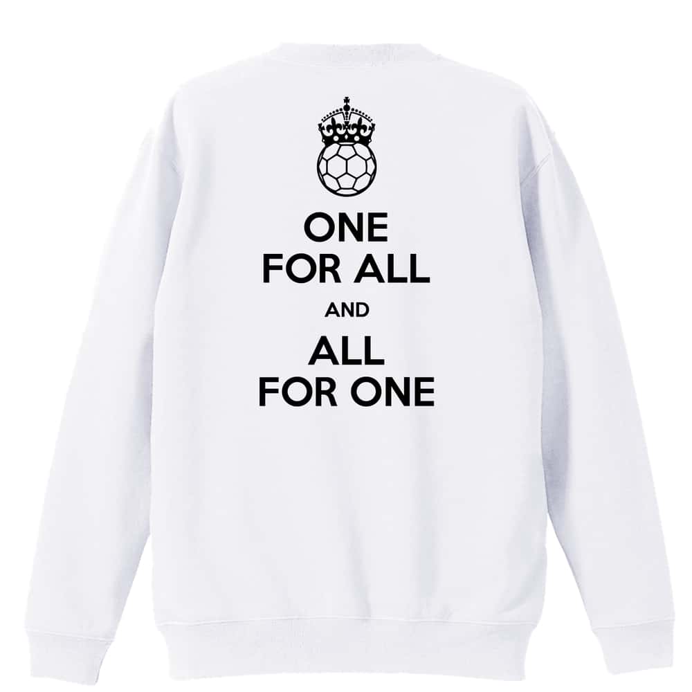 ONE FOR ALL AND ALL FOR ONE 裏パイルスウェットトレーナー