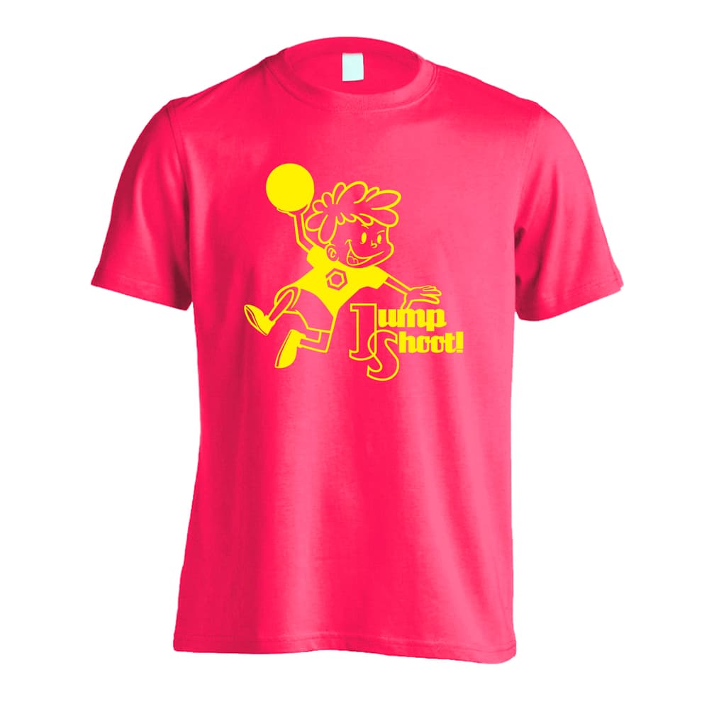 ハンドボール カートゥーン風 ジャンプシュート！ 吸水速乾ドライTシャツ