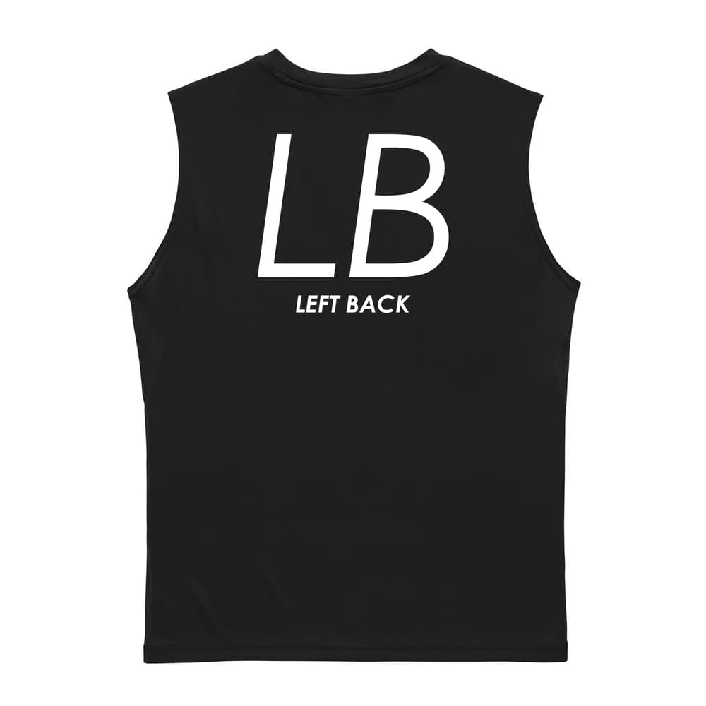 ハンドボール LB LEFT BACK シンプルポジションロゴ リサイクルポリエステル ノースリーブシャツ