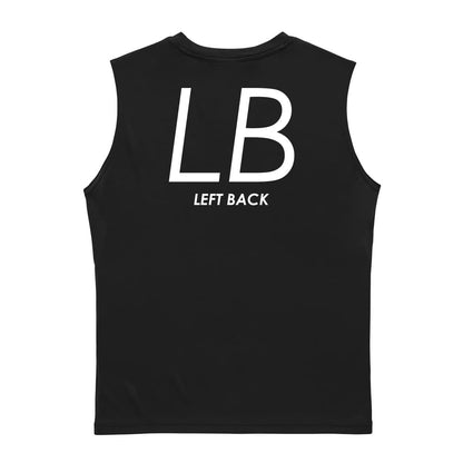 ハンドボール LB LEFT BACK シンプルポジションロゴ リサイクルポリエステル ノースリーブシャツ