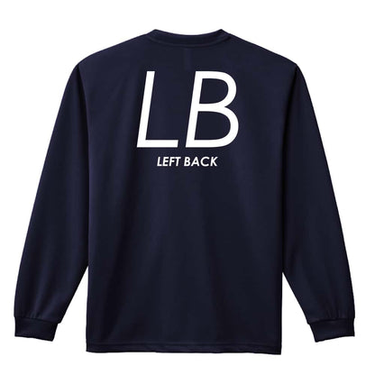 ハンドボール LB LEFT BACK シンプルポジションロゴ 吸水速乾ドライロングTシャツ