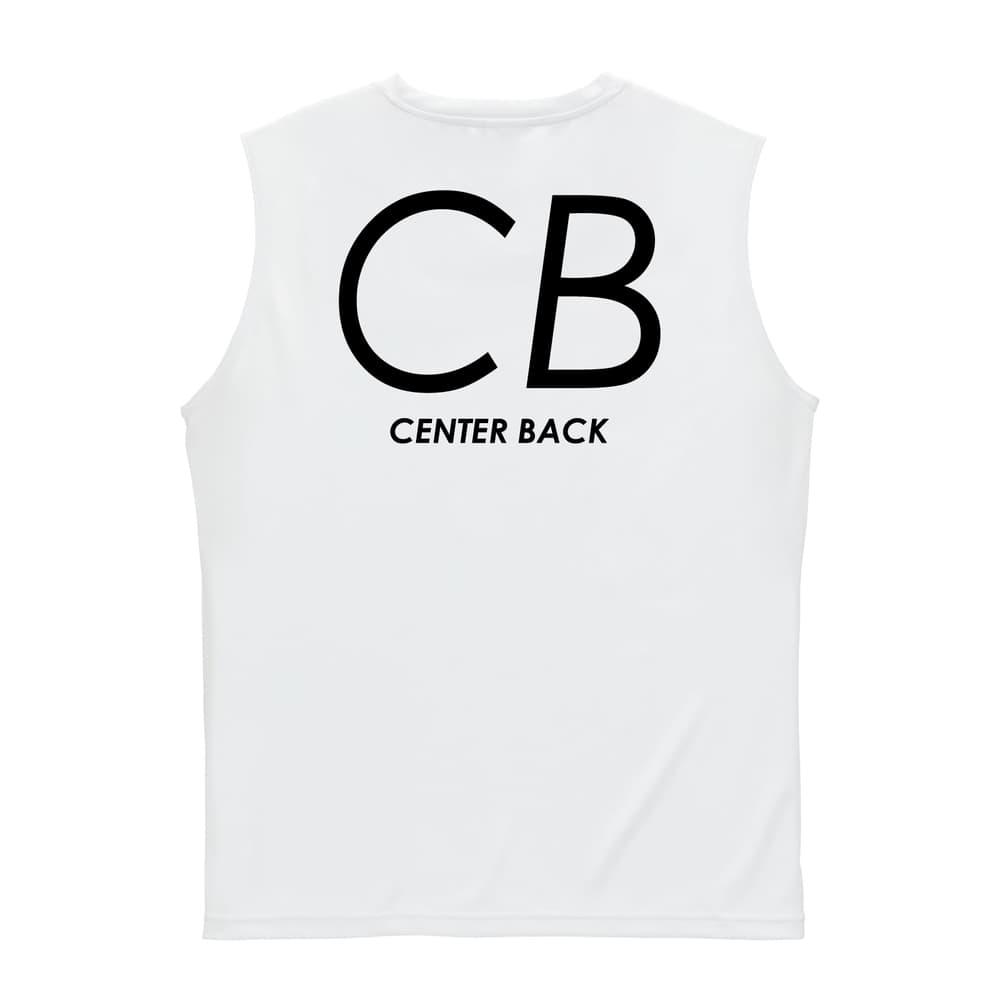 ハンドボール CB CENTER BACK シンプルポジションロゴ リサイクルポリエステル ノースリーブシャツ