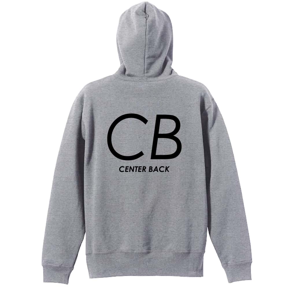 ハンドボール CB CENTER BACK シンプルポジションロゴ 裏パイルプルオーバーパーカー
