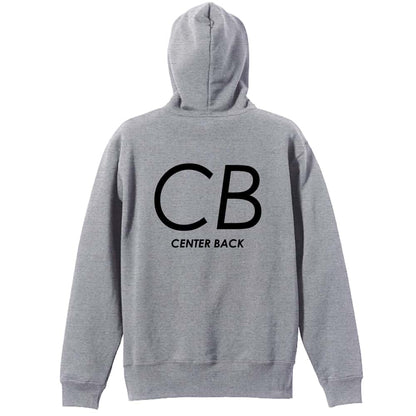 ハンドボール CB CENTER BACK シンプルポジションロゴ 裏パイルプルオーバーパーカー