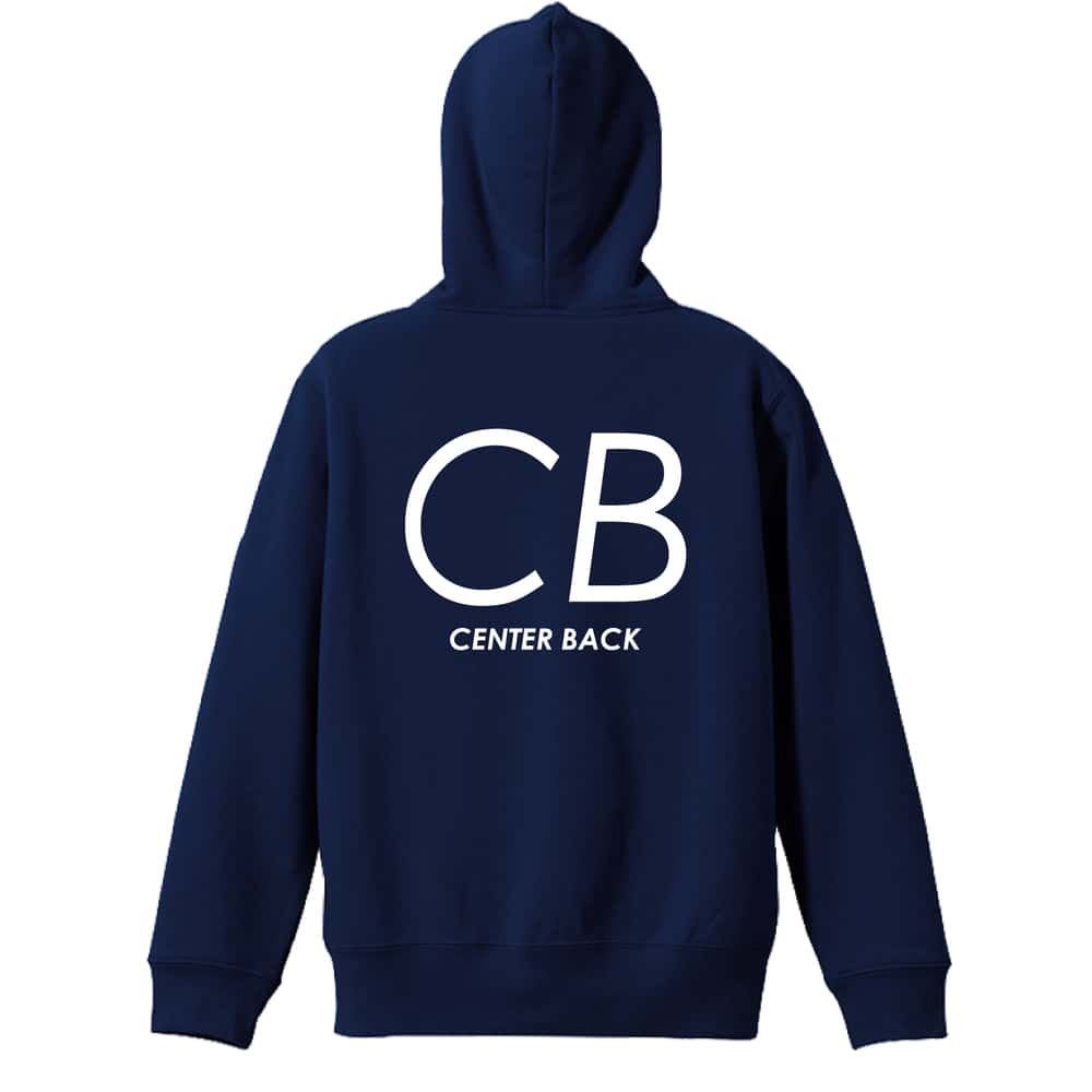 ハンドボール CB CENTER BACK シンプルポジションロゴ 裏パイルジップパーカー