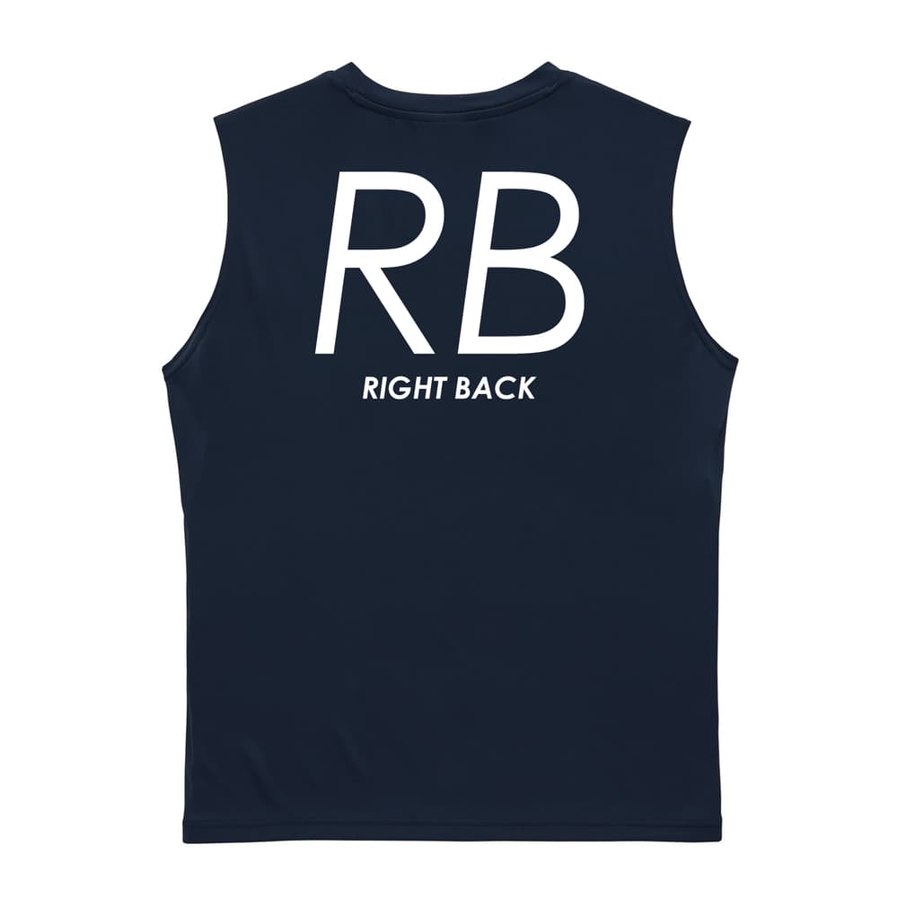 ハンドボール RB RIGHT BACK シンプルポジションロゴ リサイクルポリエステル ノースリーブシャツ