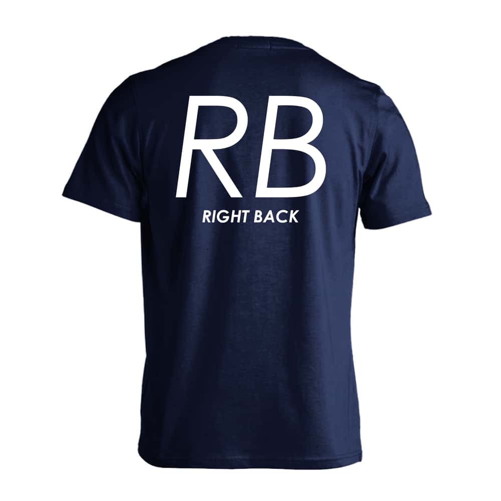 ハンドボール RB RIGHT BACK シンプルポジションロゴ 吸水速乾ドライTシャツ