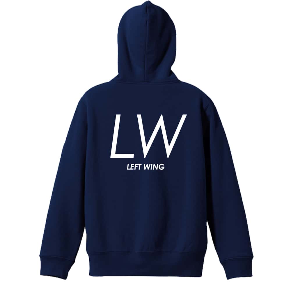 ハンドボール LW LEFT WING シンプルポジションロゴ 裏パイルプルオーバーパーカー
