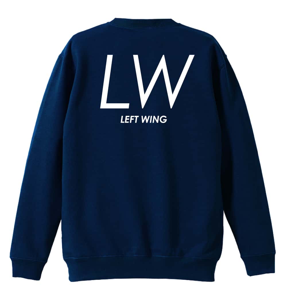 ハンドボール LW LEFT WING シンプルポジションロゴ 裏パイルスウェットトレーナー