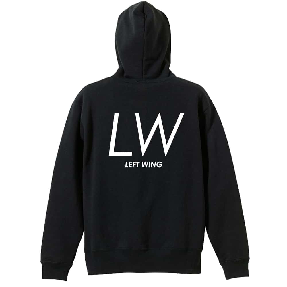 ハンドボール LW LEFT WING シンプルポジションロゴ 裏パイルジップパーカー