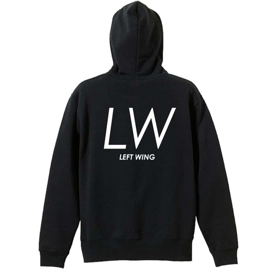 ハンドボール LW LEFT WING シンプルポジションロゴ 裏パイルジップパーカー