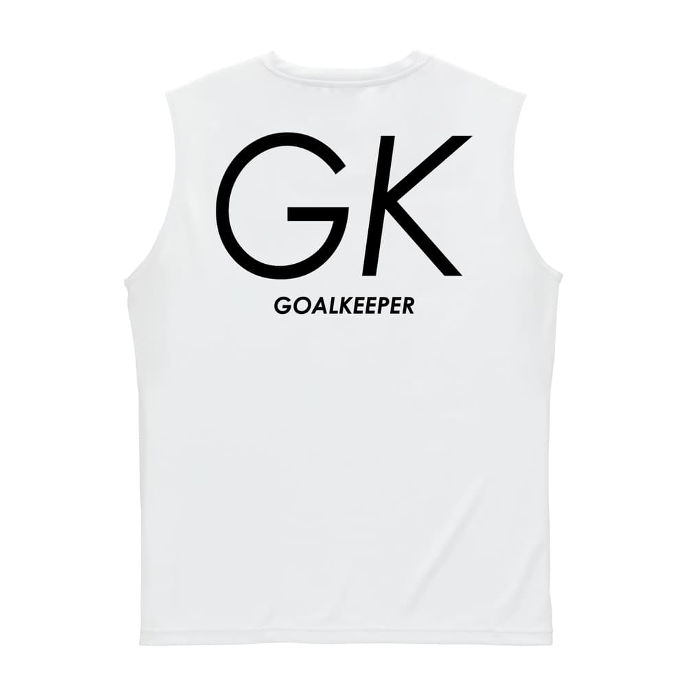 ハンドボール GK GOALKEEPER シンプルポジションロゴ リサイクルポリエステル ノースリーブシャツ