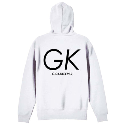 ハンドボール GK GOALKEEPER シンプルポジションロゴ 裏パイルジップパーカー