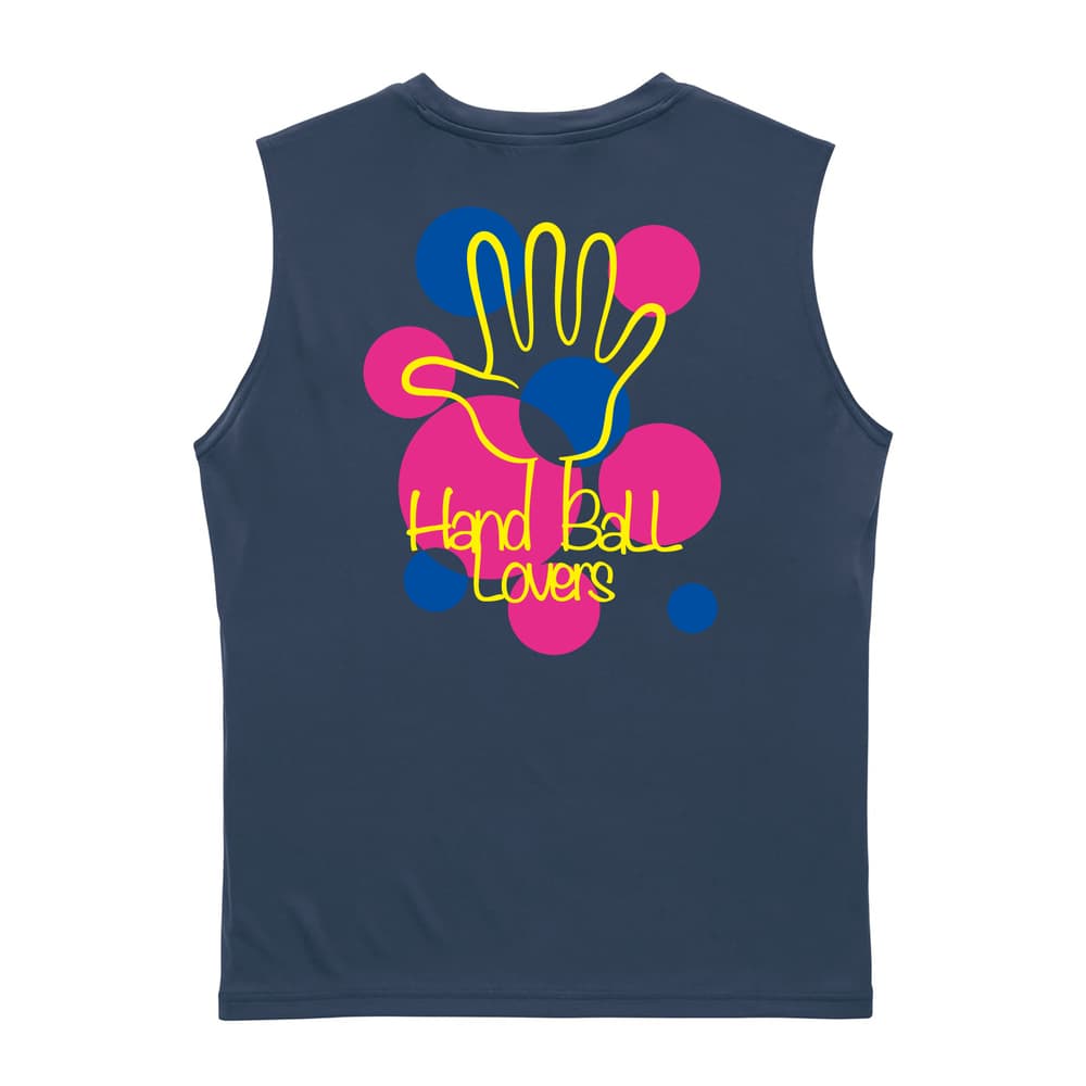 ハンドボール ポップなドット柄 Handball Lovers リサイクルポリエステル ノースリーブシャツ