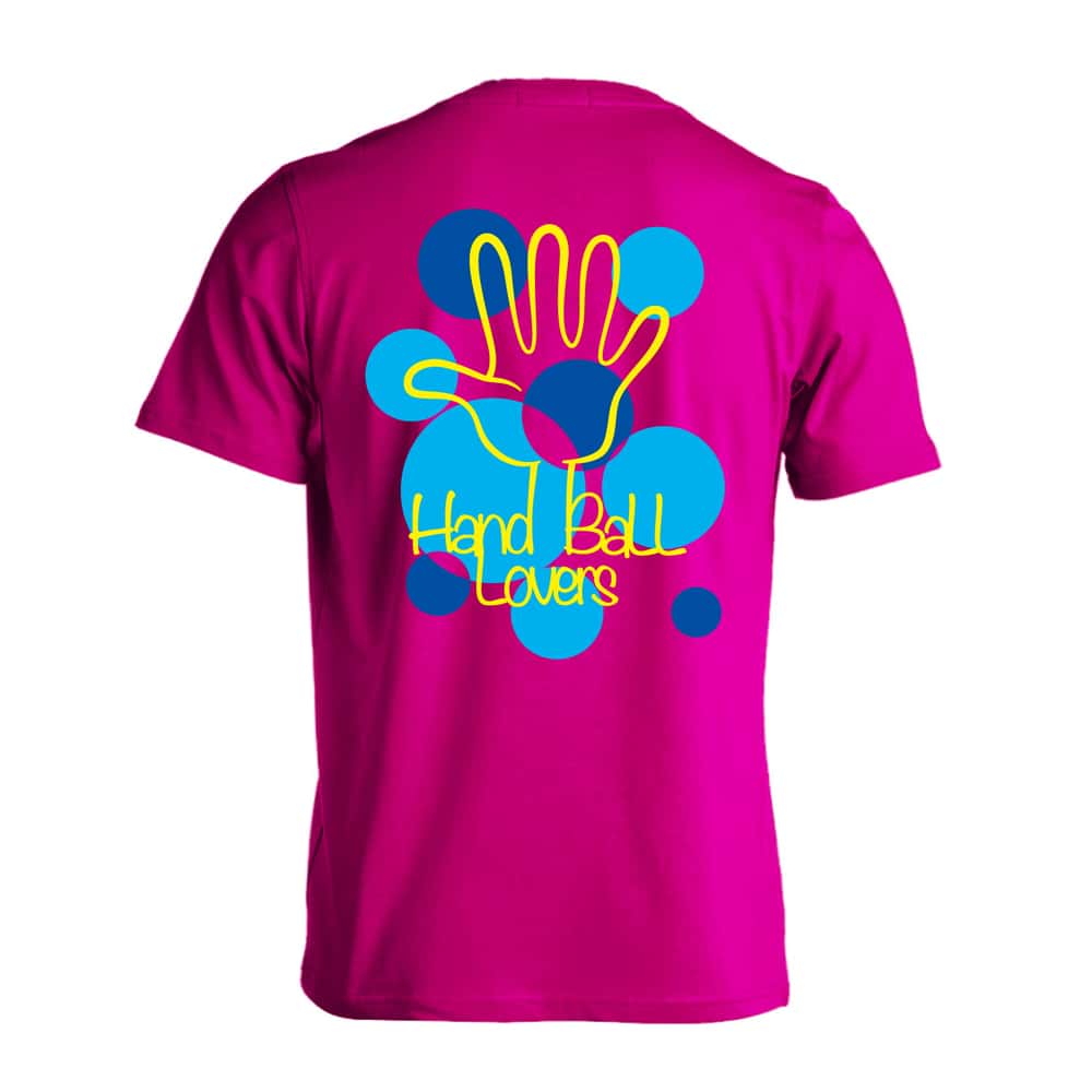 ハンドボール ポップなドット柄 Handball Lovers 吸水速乾ドライTシャツ