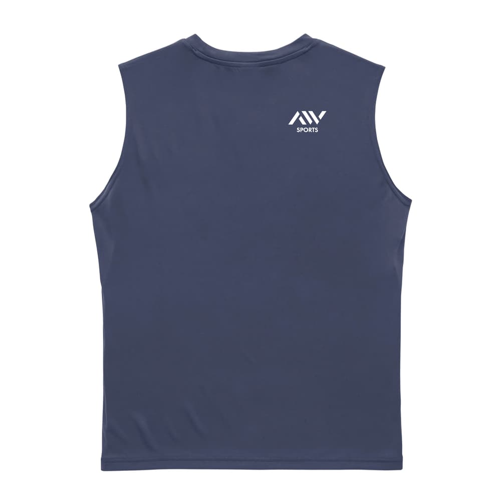 ハンドボール ロック風ハートの Handball リサイクルポリエステル ノースリーブシャツ 背面デザイン