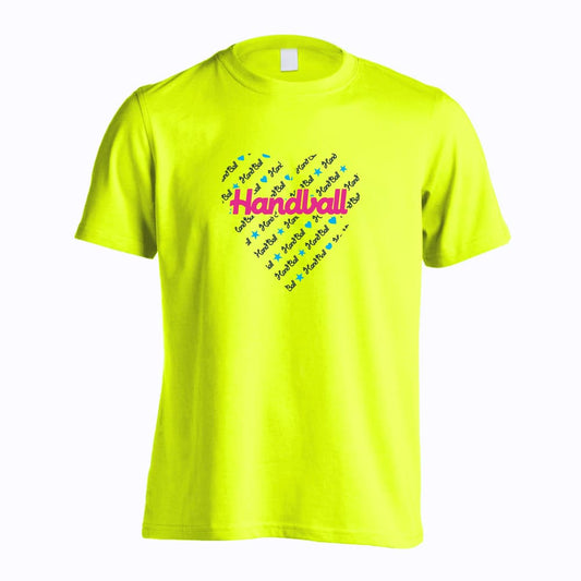 ハンドボール ロック風ハートの Handball 吸水速乾ドライTシャツ