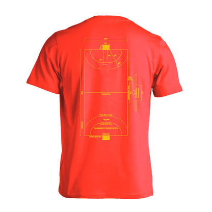 ハンドボール ハンドボールコート ディメンションダイアグラム 吸水速乾ドライTシャツ