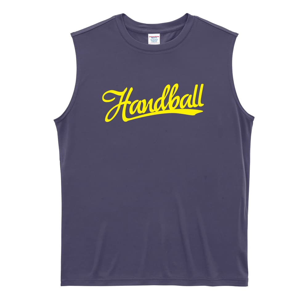 ハンドボール ベースボールロゴ風 Handball リサイクルポリエステル ノースリーブシャツ