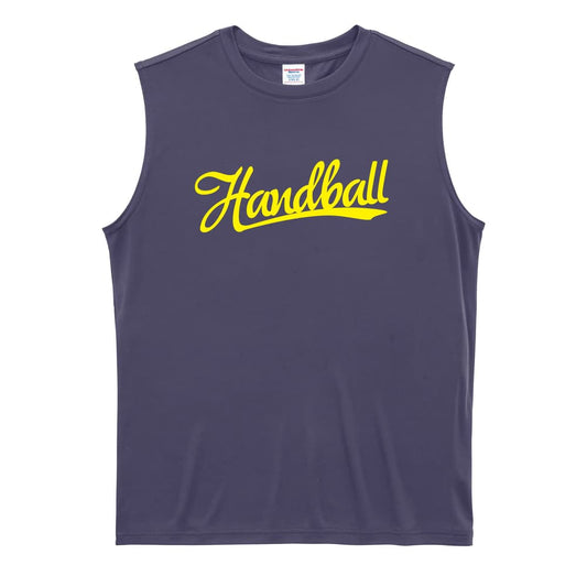 ハンドボール ベースボールロゴ風 Handball リサイクルポリエステル ノースリーブシャツ