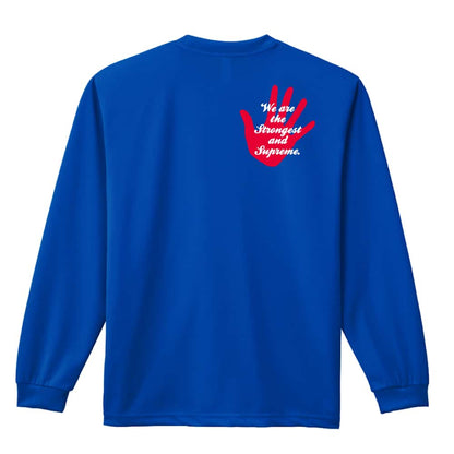 ハンドボール オレたちは最強で最高 手のひらデザイン 吸水速乾ドライロングTシャツ