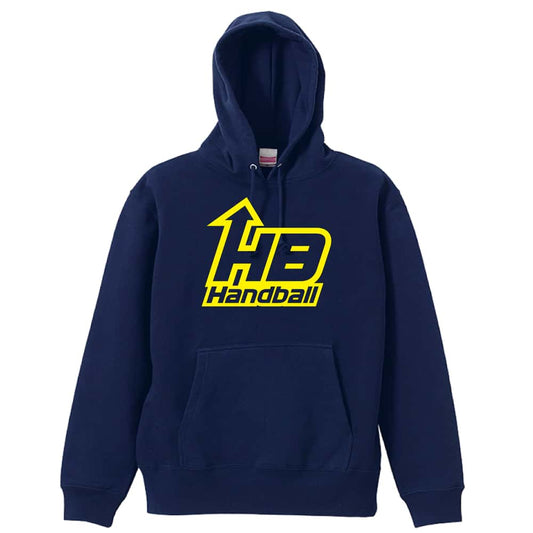 ハンドボール アローロゴデザイン HB Handball 裏パイルプルオーバーパーカー