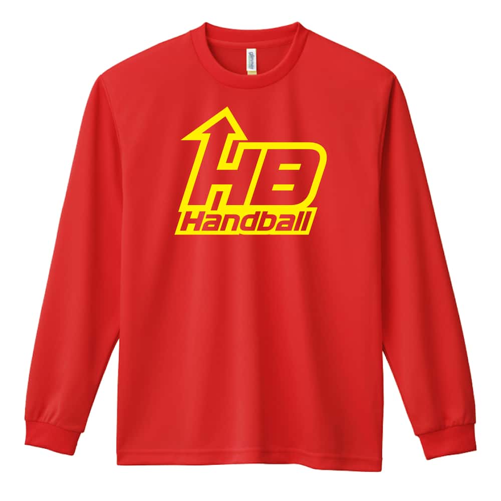 ハンドボール アローロゴデザイン HB Handball 吸水速乾ドライロングTシャツ