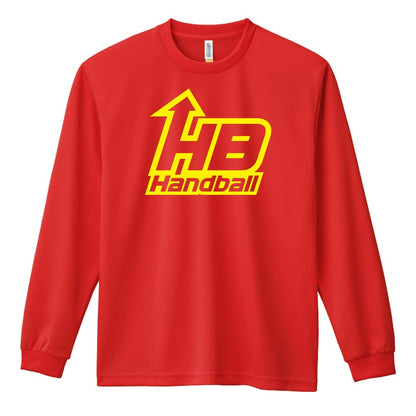 ハンドボール アローロゴデザイン HB Handball 吸水速乾ドライロングTシャツ