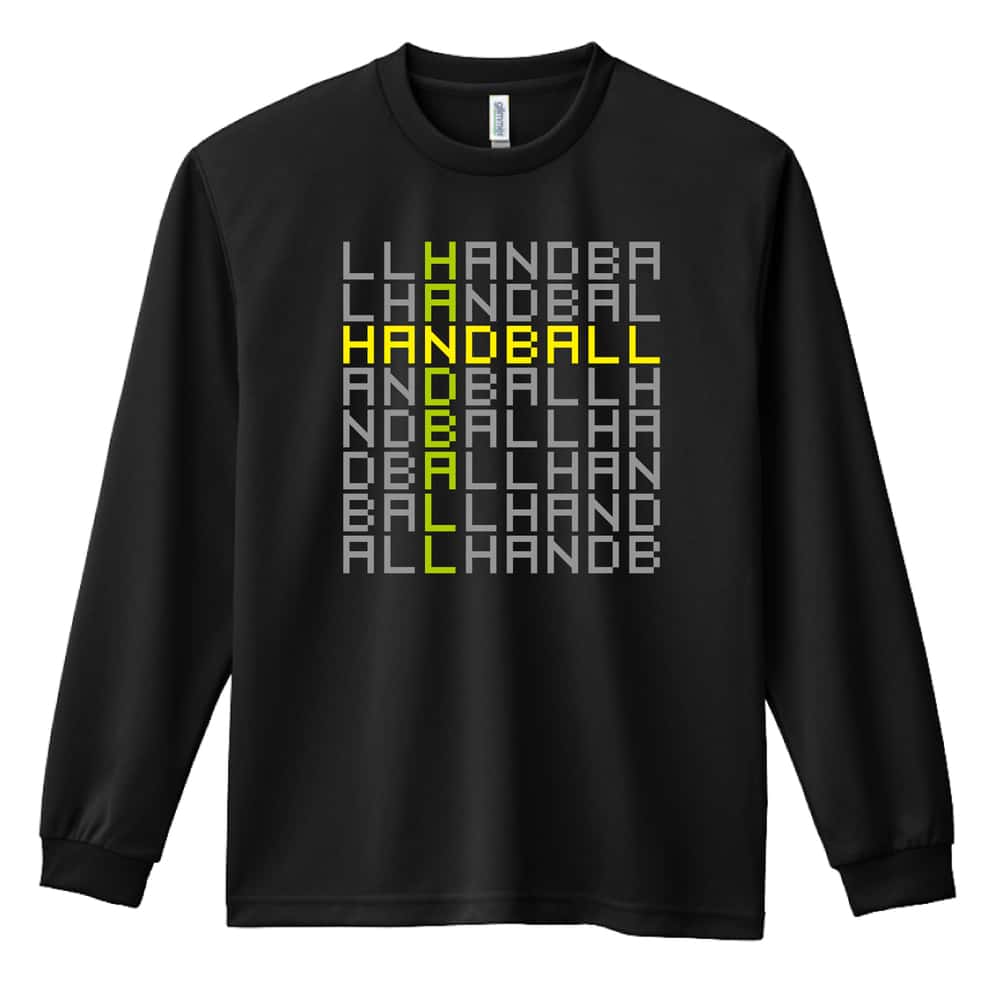 ハンドボール デジタルテキストな HANDBALL 吸水速乾ドライロングTシャツ