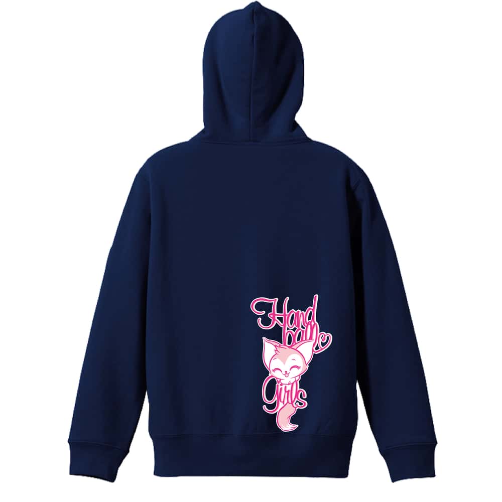 ハンドボール Handball Girls Cat 裏パイルジップパーカー