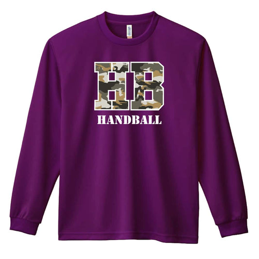 ハンドボール ミリタリー風 Handball 吸水速乾ドライロングTシャツ