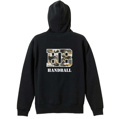 ハンドボール ミリタリー風 Handball 裏パイルジップパーカー