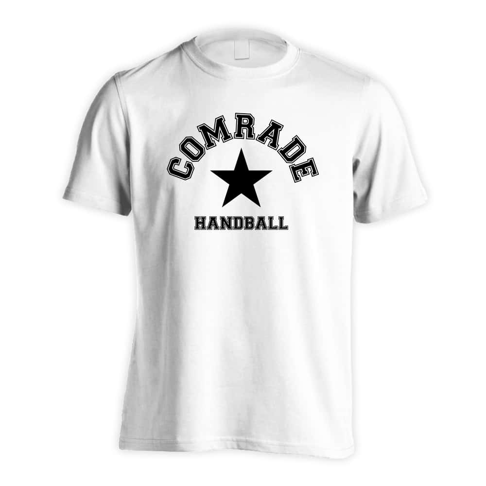 ハンドボール COMRADE 苦楽を共にする仲間 カレッジロゴ 吸水速乾ドライTシャツ