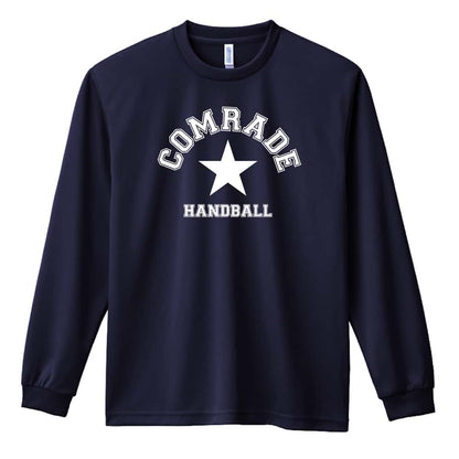 ハンドボール COMRADE 苦楽を共にする仲間 カレッジロゴ 吸水速乾ドライロングTシャツ