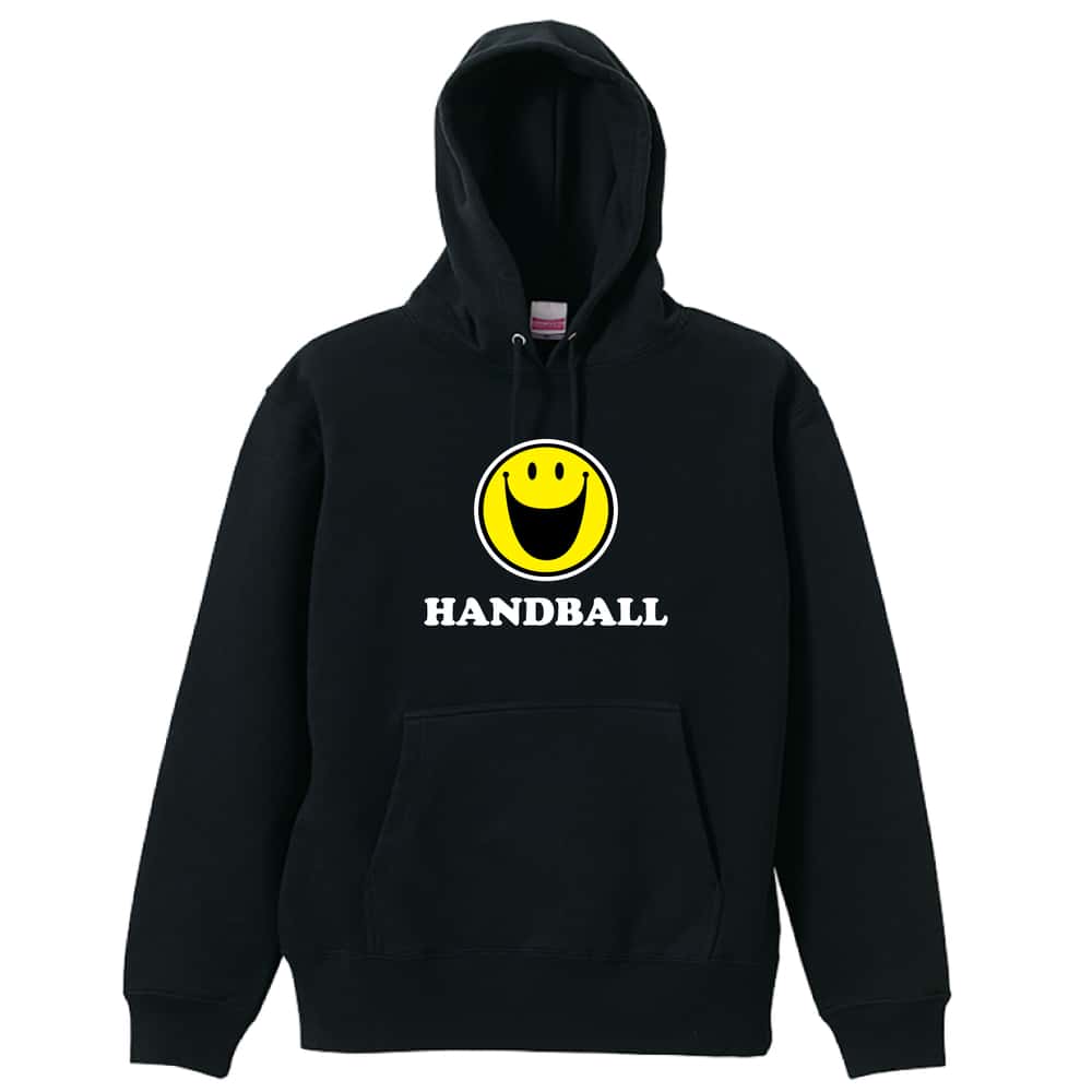 ハンドボール シンプルスマイリーフェイス HANDBALL 裏パイルプルオーバーパーカー